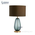 Bubble ash Blue glass lamp Base Table lamp